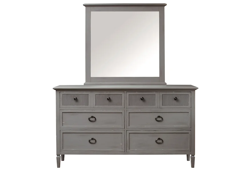 Shoreline Dresser and Mirror Set by Bassett at Esprit Decor Home Furnishings